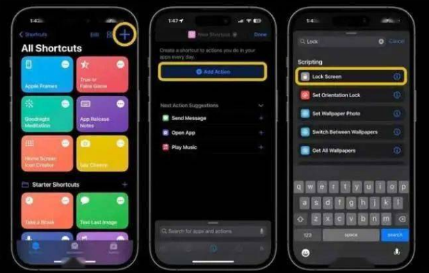 会山镇苹果14锁屏维修店分享iPhone14升级iOS16.4后如何创建锁屏快捷方式 
